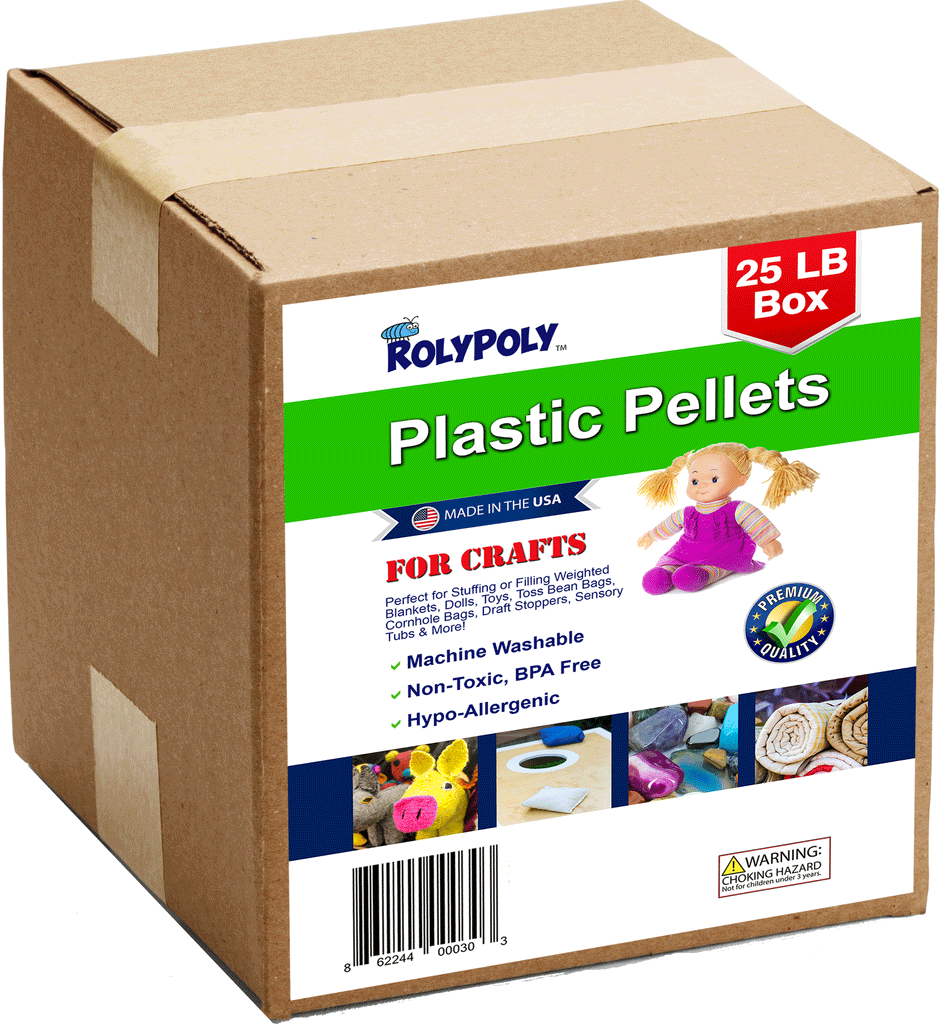 Poly Beads (5 LBS) Plastic Pellets for Filling & Stuffing Weighted  Blankets, Vests, Reborn Dolls, Stuffed
