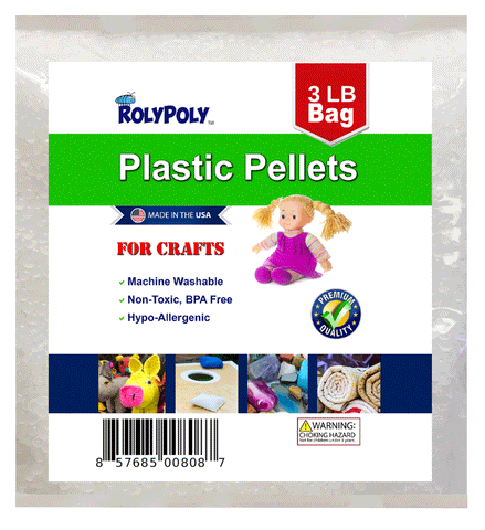 Poly Pellets Clear White (Size 2-4mm) Plastic Mini Micro Beads