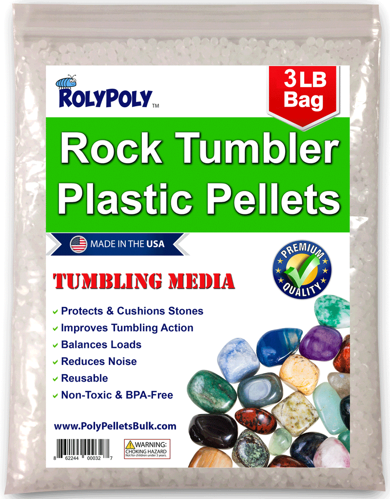 Rock Tumbler Plastic Pellets for Rock Tumbling - 3 Lb Bag - BUY NOW – Roly  Poly