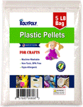 Poly Plastic Pellets (5 LBS) for Weighted Blankets, Crafts, Dolls, Toys, Lap Pads, Bean Bags, I-Spy Bags, Rock Tumbler, Rifle Bags, Non-Toxic, Machine Washable/Dryable